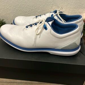 Jordan White and Blue Athletic Shoes
